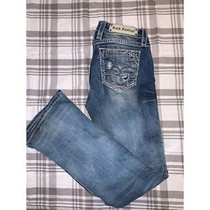 Rock Revival Distressed Mid Rise Boot Cut